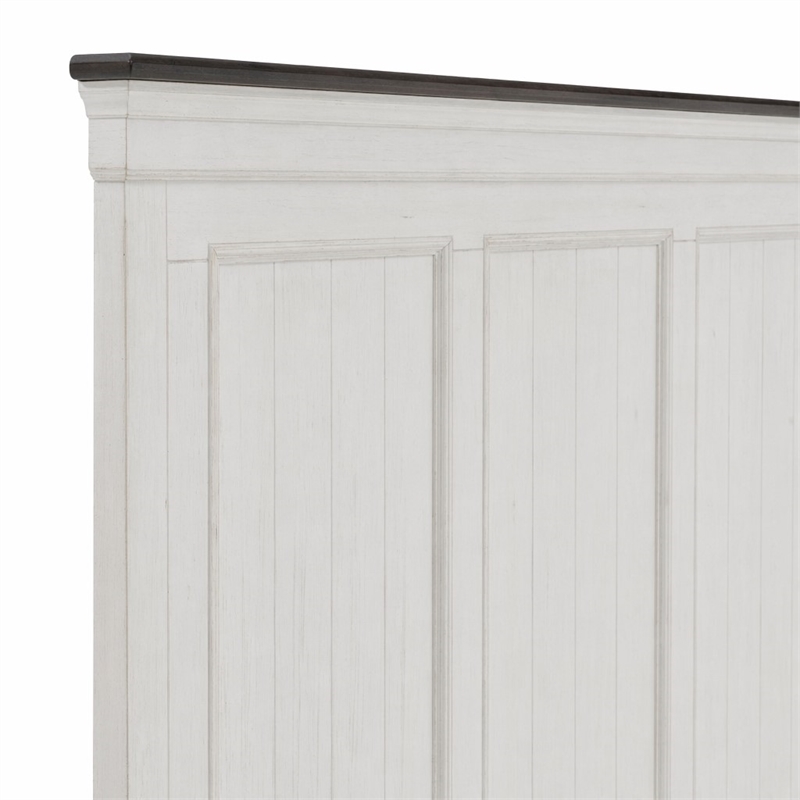 Pemberly Row White King Panel Headboard with Bolt On Rail System