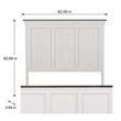 Pemberly Row White King Panel Headboard with Bolt On Rail System