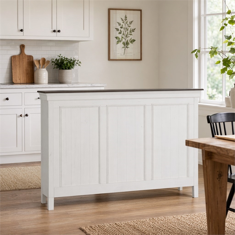 Pemberly Row White King Panel Headboard with Bolt On Rail System