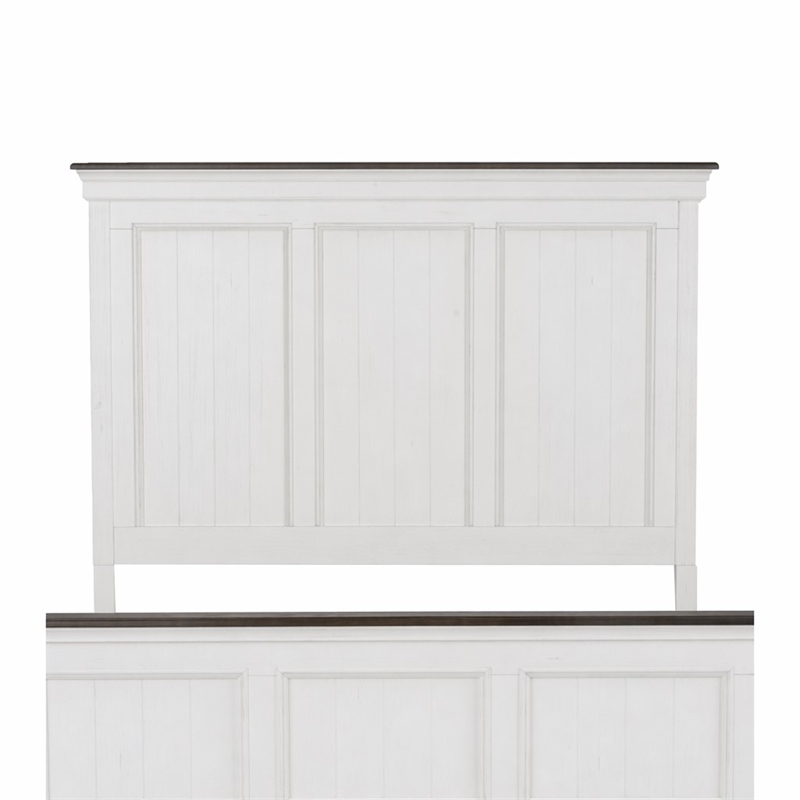 Pemberly Row White King Panel Headboard with Bolt On Rail System