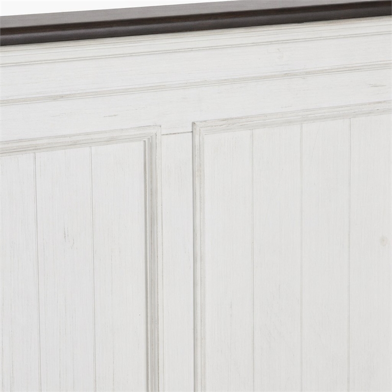 Pemberly Row White King Panel Headboard with Bolt On Rail System