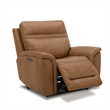 Pemberly Row Cooper Transitional Leather Power Recliner in Camel