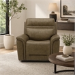 Pemberly Row Cooper Transitional Leather Power Recliner in Camel
