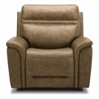 Pemberly Row Cooper Transitional Leather Power Recliner in Camel