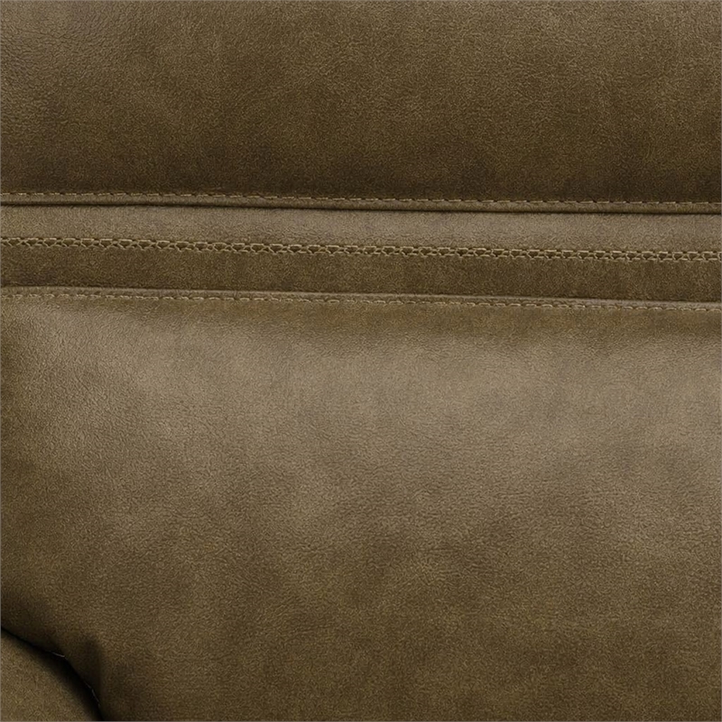 Pemberly Row Cooper Transitional Leather Power Recliner in Camel
