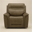 Pemberly Row Cooper Transitional Leather Power Recliner in Camel