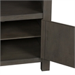 Pemberly Row Solid Rubber Wood Kitchen Island in Gray and Sandstone