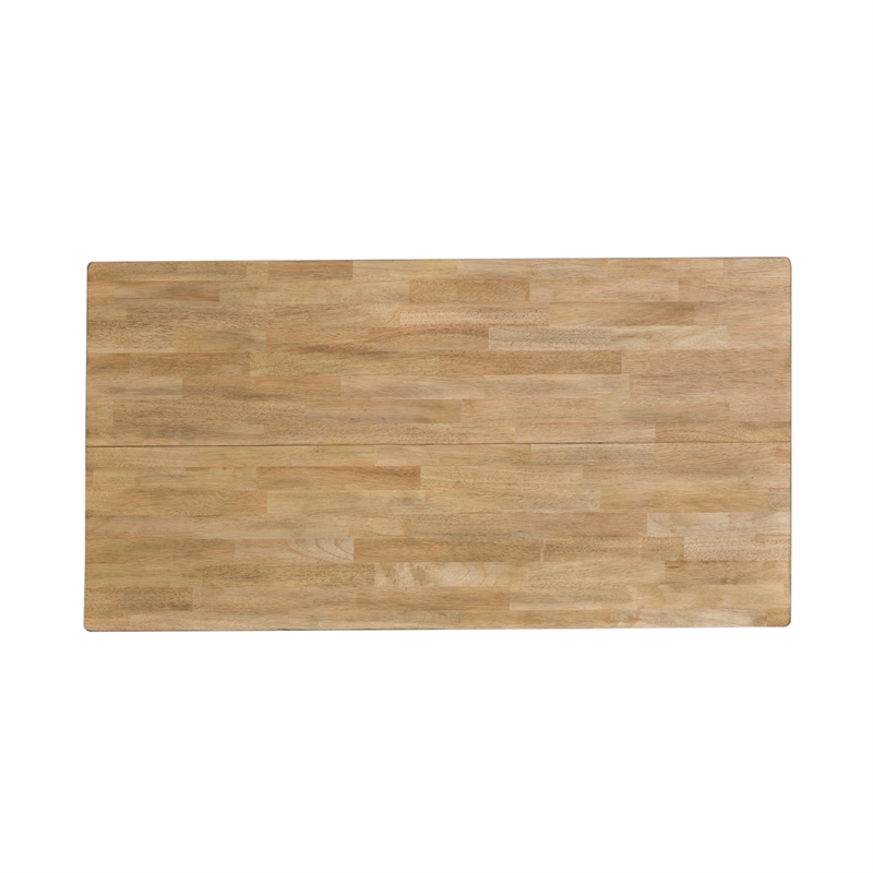 Pemberly Row Solid Rubber Wood Kitchen Island in Gray and Sandstone