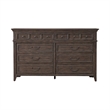 Pemberly Row 8 Drawer Dresser with Cedar Lined Drawers in Saddle Brown