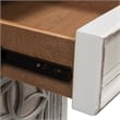 Pemberly Row White Chair Side Table with Dovetail Drawer Construction