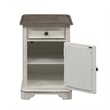 Pemberly Row White Chair Side Table with Dovetail Drawer Construction
