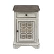 Pemberly Row White Chair Side Table with Dovetail Drawer Construction