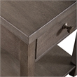 Pemberly Row Dark Gray Drawer Chair Side Table with Dovetail Construction