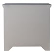 Pemberly Row 2 Door Accent Cabinet in White/Gray with Mirrored Glass