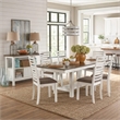 Pemberly Row 7-Piece Two-Tone Trestle Dining Set with Storage Shelf