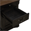 Pemberly Row Credenza and Hutch with File Drawers in Aged Charcoal
