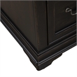 Pemberly Row Credenza and Hutch with File Drawers in Aged Charcoal