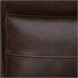 Pemberly Row Blair 6-Piece Transitional Leather Sectional in Brown