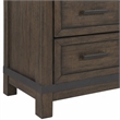 Pemberly Row Dark Gray 2 Drawer Night Stand with Dovetail Drawer Glides