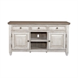 Pemberly Row White 56 Inch Tile TV Console with Dovetail Construction