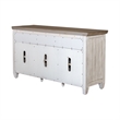 Pemberly Row White 56 Inch Tile TV Console with Dovetail Construction
