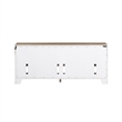 Pemberly Row White Entertainment TV Stand with Dovetail Construction