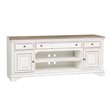Pemberly Row White Entertainment TV Stand with Dovetail Construction