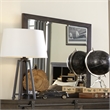 Pemberly Row Dark Gray Mirror with Heavy Distressing and Beveled Case