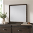 Pemberly Row Dark Gray Mirror with Heavy Distressing and Beveled Case