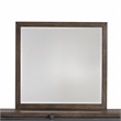 Pemberly Row Dark Gray Mirror with Heavy Distressing and Beveled Case