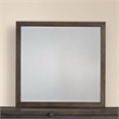 Pemberly Row Dark Gray Mirror with Heavy Distressing and Beveled Case