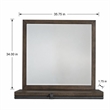 Pemberly Row Dark Gray Mirror with Heavy Distressing and Beveled Case