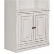 Pemberly Row White Bunching Bookcase with Dovetail and Canted Corners