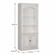 Pemberly Row White Bunching Bookcase with Dovetail and Canted Corners