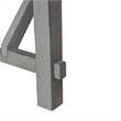 Pemberly Row Counter Height Dining Bench with Trestle Base in Gray