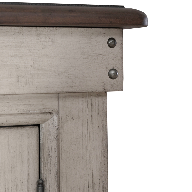 Pemberly Row Door Chest with Adjustable Shelves in Weathered Linen