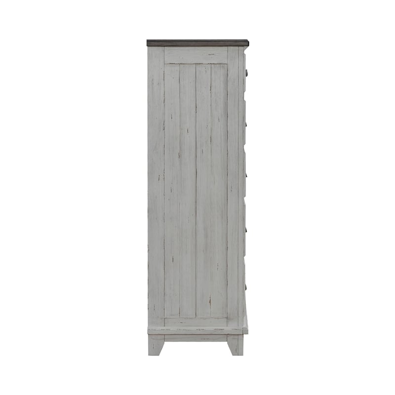 Pemberly Row 6 Drawer Chest with Cedar Lined Drawers in Riverstone White