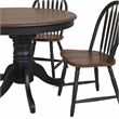 Pemberly Row 5 Piece Wood Pedestal Dining Table Set in Black