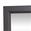 Pemberly Row Dresser & Mirror in Dark Gray with Bun Feet Design