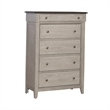 Pemberly Row 5 Drawer Chest with Cedar Lined Drawers in Weathered Linen