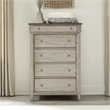 Pemberly Row 5 Drawer Chest with Cedar Lined Drawers in Weathered Linen