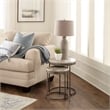 Pemberly Row Nesting Tables with Greystone Marble & Pewter Iron Base
