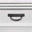 Pemberly Row White Credenza and Hutch Home Office Desk with Wire Management