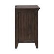 Pemberly Row Nightstand with Charging Station in Brown Wood Finish