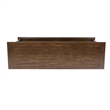 Pemberly Row Sofa Table with X Metal Accents and Walnut Inlay in Brown