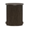 Pemberly Row Round End Table with Starburst Veneer Top in Coffee Bean