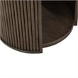 Pemberly Row Round End Table with Starburst Veneer Top in Coffee Bean