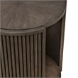 Pemberly Row Round End Table with Starburst Veneer Top in Coffee Bean