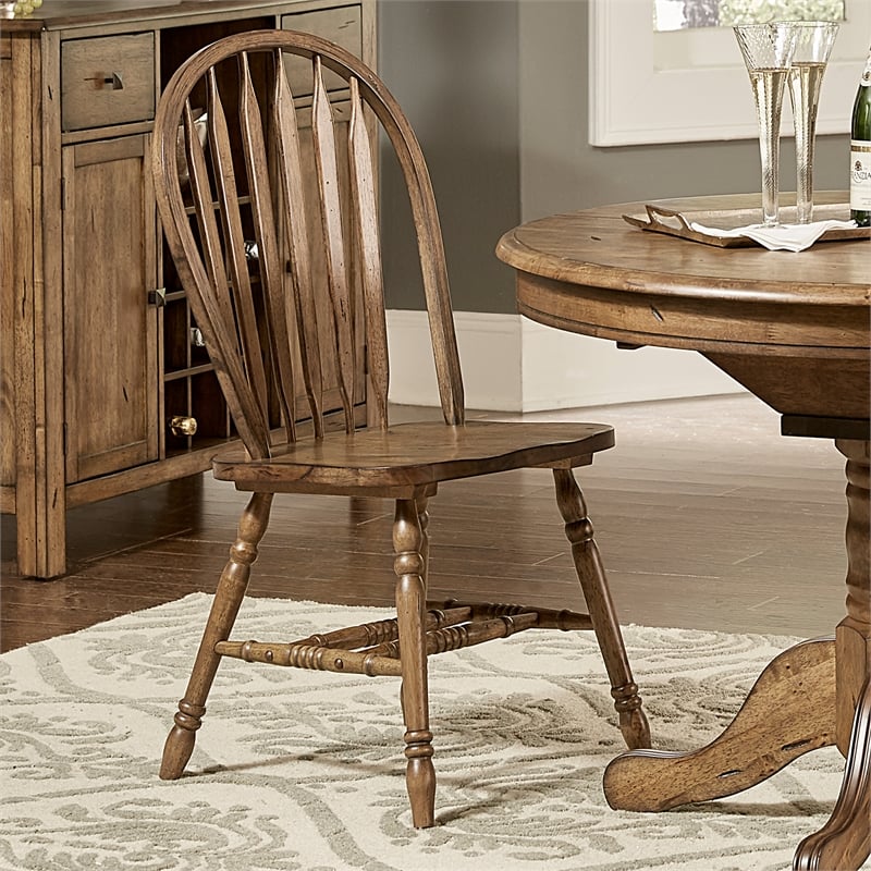Pemberly Row 5-Piece Dining Set with Drop Leaf Table in Wood and Honey Finish