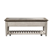 Pemberly Row Off White Rectangular Ceiling Tile Cocktail Table with Dovetail